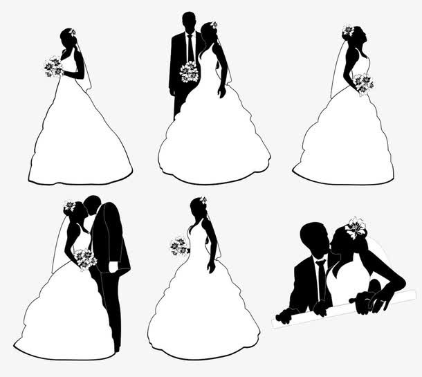 婚礼人物免抠