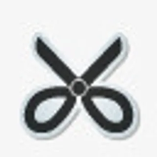 剪刀超级单声道黑贴纸图标免抠