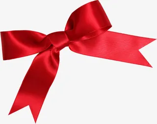 节日气氛红色蝴蝶结免抠