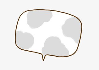 长方形时尚卡通气泡免抠