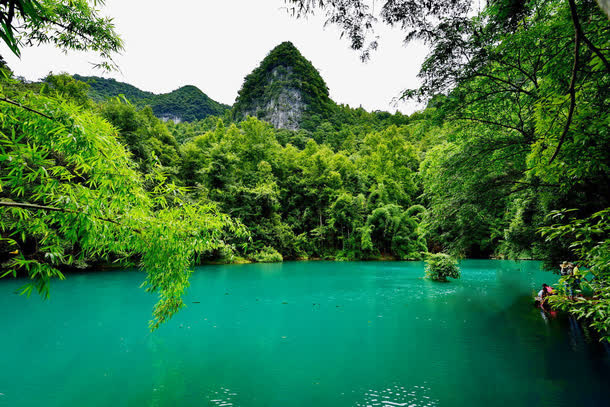 贵州荔波小七孔风景免抠