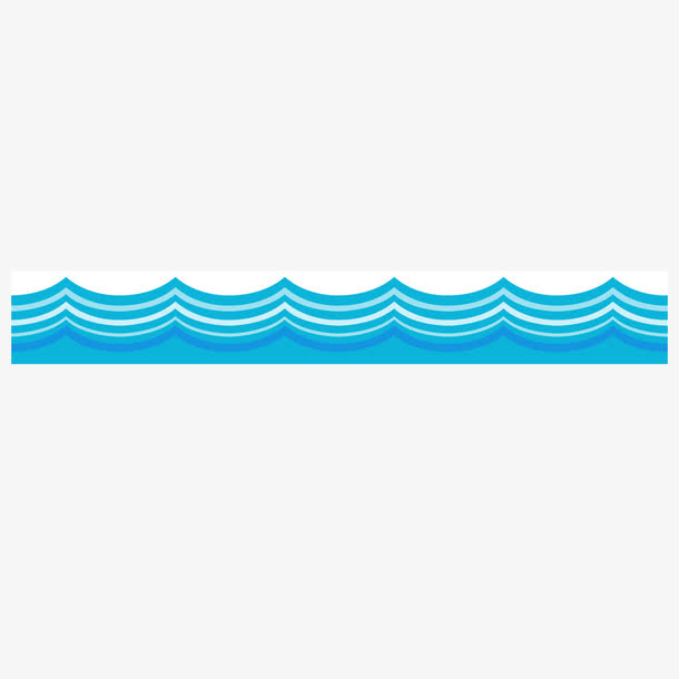 矢量海浪纹理折线纹理免抠