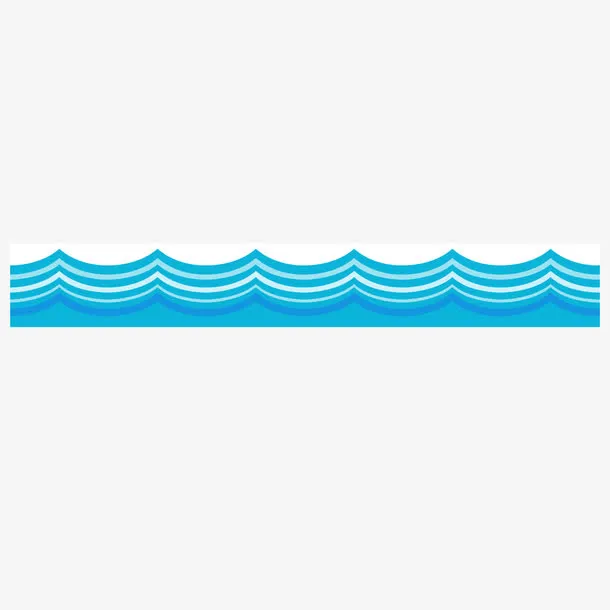 矢量海浪纹理折线纹理免抠
