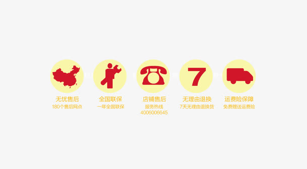 网购售后保证图标免抠