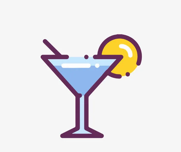 酒杯扁平设计素材免抠