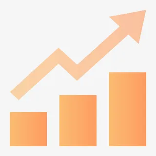 上升 指数 箭头 平面免抠