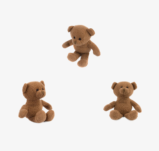 不同角度 小熊 布偶 玩具 可爱免抠