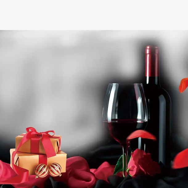 红酒元素下载免抠