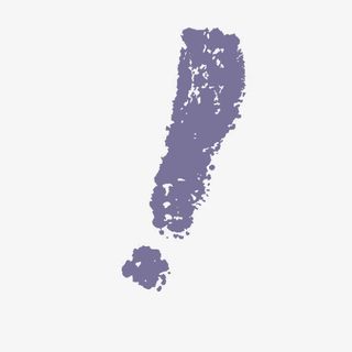 卡通水墨紫色叹号免抠