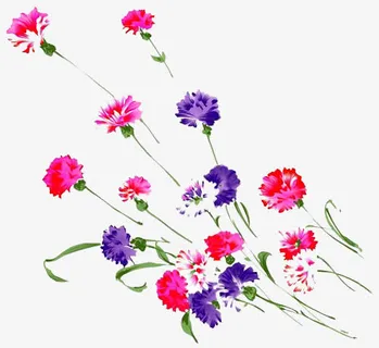 水彩艺术碎花纹理元素免抠