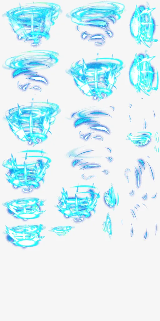 蓝色风暴炫光效果免抠