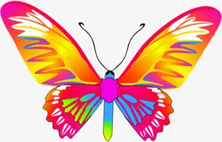 粉色卡通蝴蝶创意春天免抠装饰动物元素