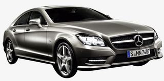 金属光泽奔驰汽车免抠