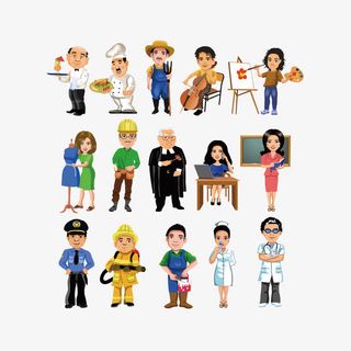 矢量手绘职业人物免抠