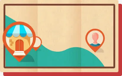 纸张卡通地图装饰免抠