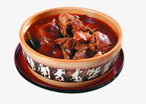 砂锅冒鸡块免抠