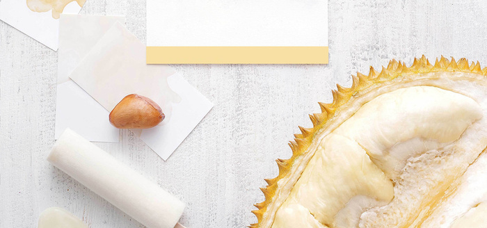 日系夏日清新文艺榴莲美食水果冰棒质感纹理背景高清