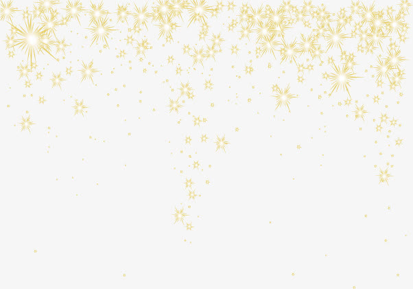 金色星光发光装饰元素免抠