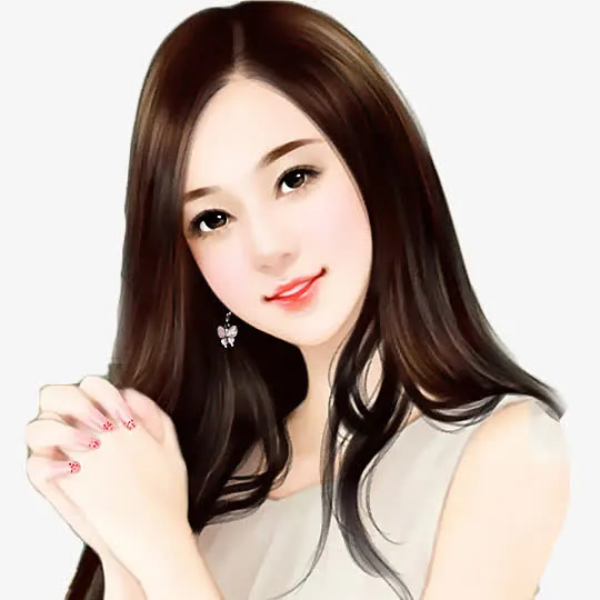 现代美女免抠