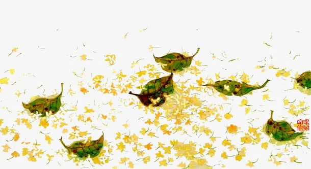 桂花花瓣免抠