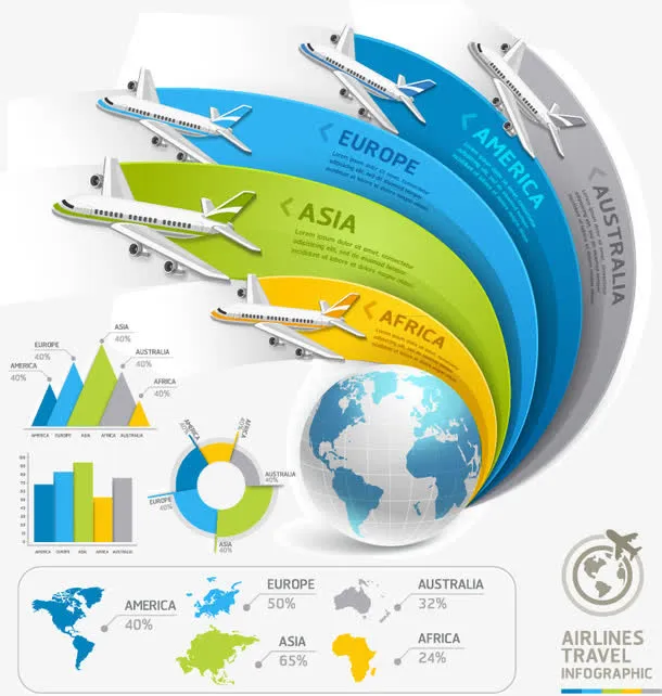 个性商务信息图表设计矢量素材,免抠