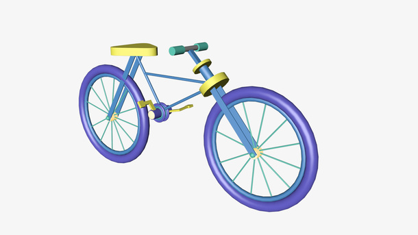 C4D自行车 装饰免抠