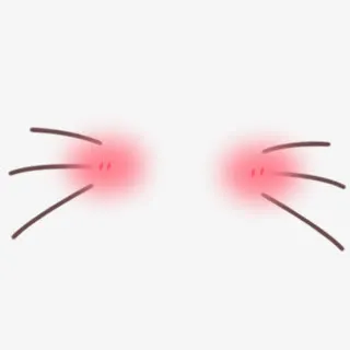 卡通猫咪红脸表情免抠