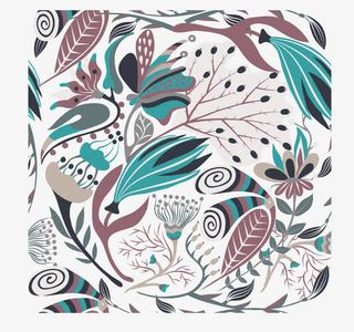 矢量创意孔雀羽毛底纹不规则图案免抠