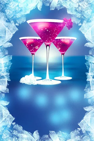 蓝色渐变鸡尾酒海报背景高清