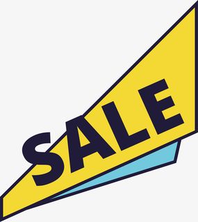 扁平化卡通促销标签免抠