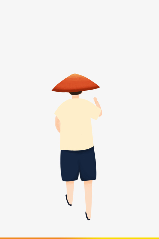 手绘男人的背影免抠