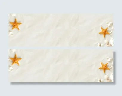 唯美海滩贝壳海报免抠