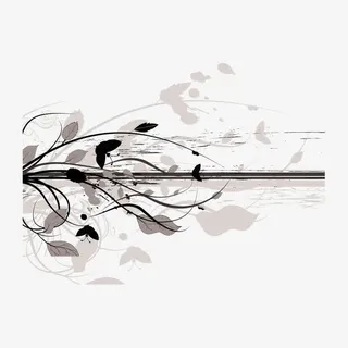 卡通手绘树叶底纹免抠