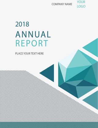 绿色几何结构报告免抠