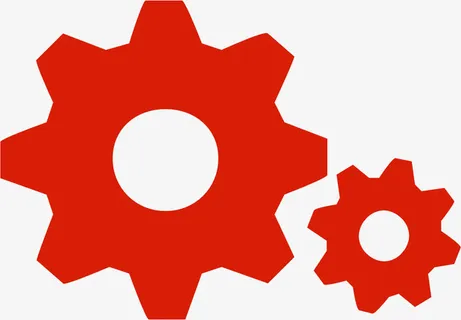 大小齿轮手绘插画免抠