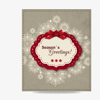 圣诞节贺卡矢量图免抠