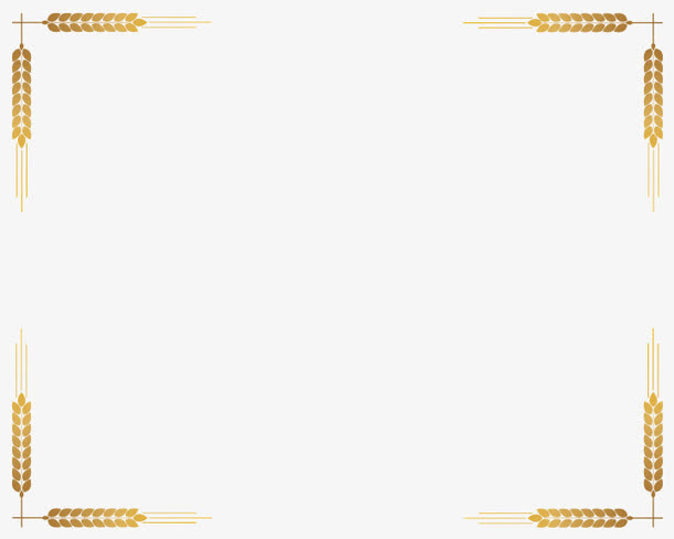 矢量小麦边框免抠