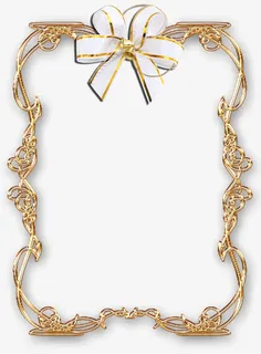 欧式金色金属边框免抠