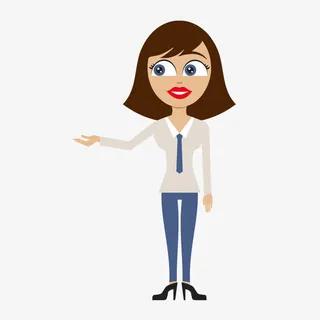 导购买东西卡通顾客免抠