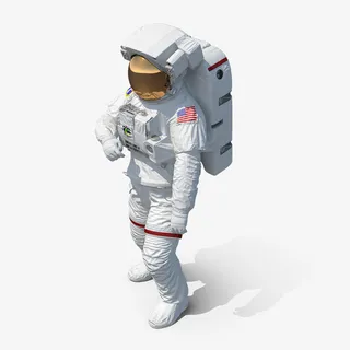 高清手绘宇航员月球行走素材免抠