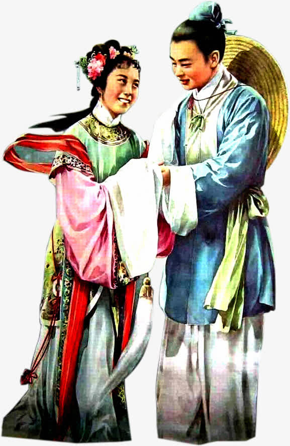 卡通戏剧牛郎织女免抠