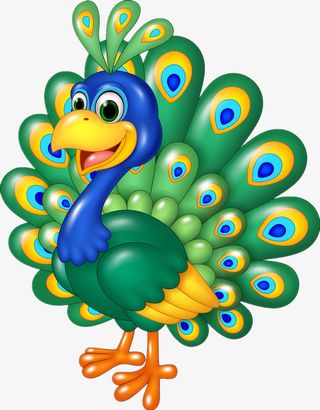 孔雀可用于认识动物免抠