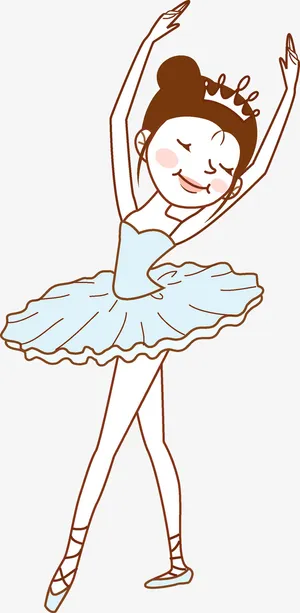 水彩女孩跳舞免抠图免抠