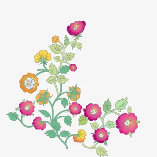 手绘水彩花免抠