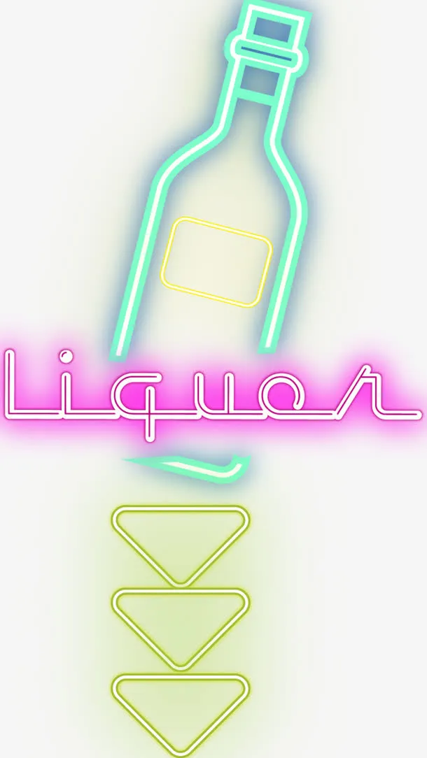 酒吧图标霓虹灯免抠