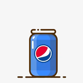 蓝色的百事可乐mbe风格免抠