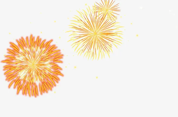 灿烂烟花春节晚会素材免抠