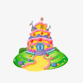 糖果屋建筑免抠