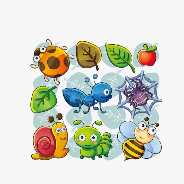 昆虫和叶子免抠