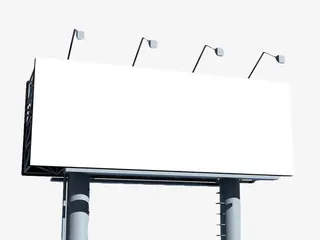 白色广告牌免抠